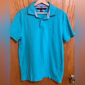Tommy Hilfiger Y2K‎ men’s turquoise polo sz large